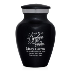 You Are My Sunshine Keepsake Urn - Jet Black
