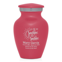 You Are My Sunshine Keepsake Urn - Rose Pink