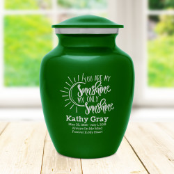 You Are My Sunshine Sharing Urn - Shamrock Green