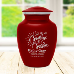 You Are My Sunshine Sharing Urn - Ruby Red
