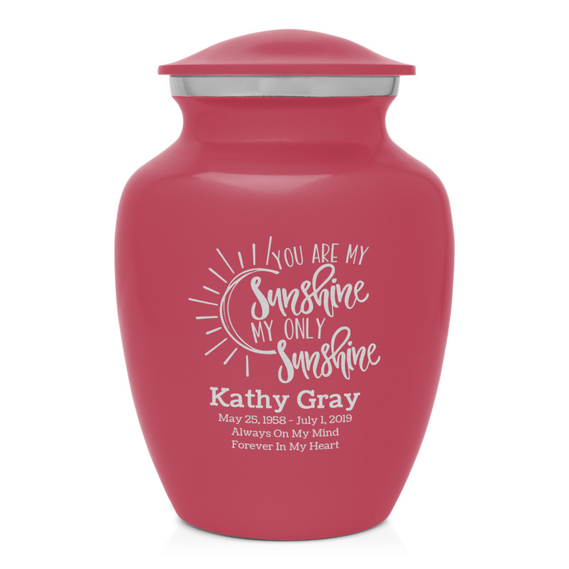 You Are My Sunshine Sharing Urn - Rose Pink