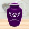 Large Angel Wings Pet Cremation Urn - Purple Luster