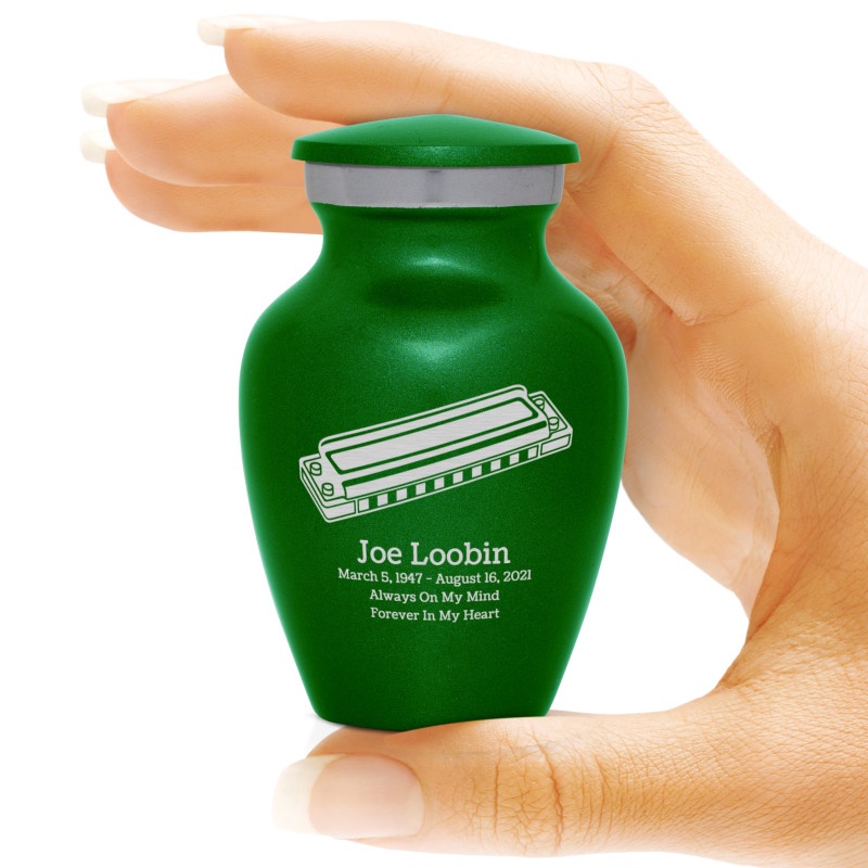 Harmonica Keepsake Urn - Shamrock Green