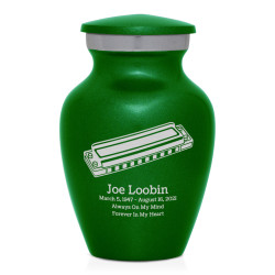 Harmonica Keepsake Urn - Shamrock Green