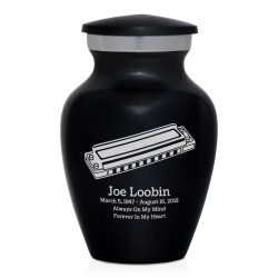 Harmonica Keepsake Urn - Jet Black