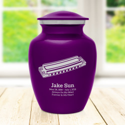 Harmonica Sharing Urn - Purple Luster