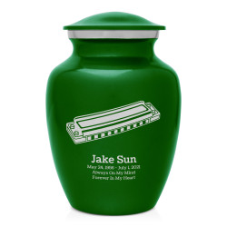 Harmonica Sharing Urn - Shamrock Green
