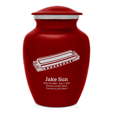 Harmonica Sharing Urn - Ruby Red