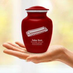 Harmonica Sharing Urn - Ruby Red