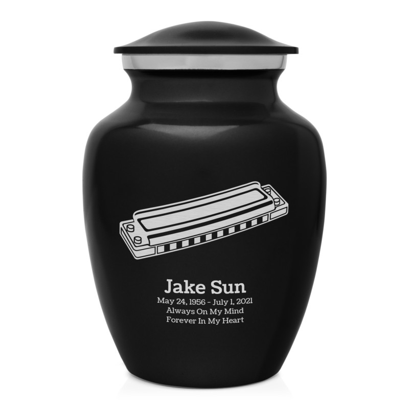 Harmonica Sharing Urn - Jet Black