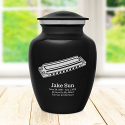 Harmonica Sharing Urn - Jet Black