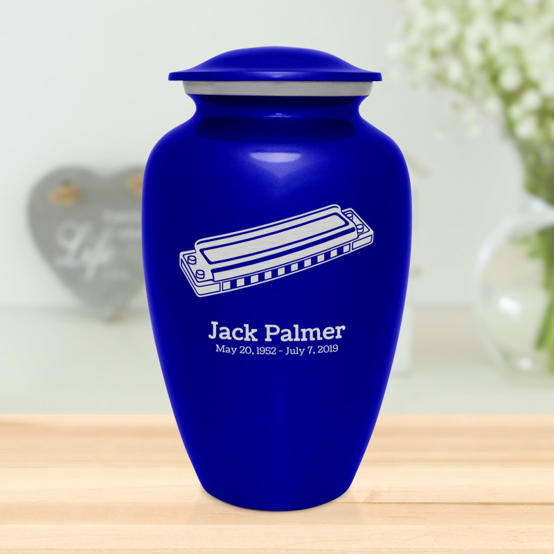 Harmonica Cremation Urn - Midnight Blue