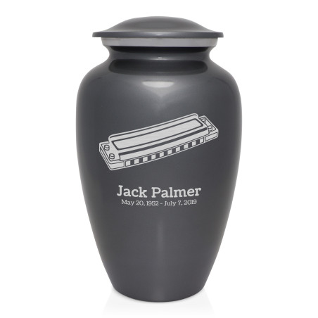 Harmonica Cremation Urn - Gunmetal Gray