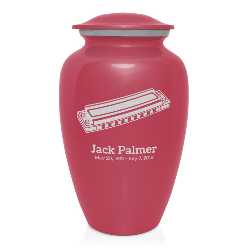 Harmonica Cremation Urn - Rose Pink