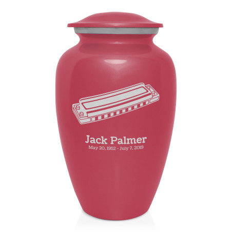 Harmonica Cremation Urn - Rose Pink