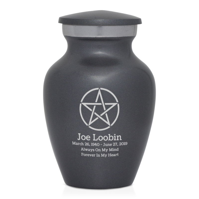 Pentagram Keepsake Urn - Gunmetal Gray