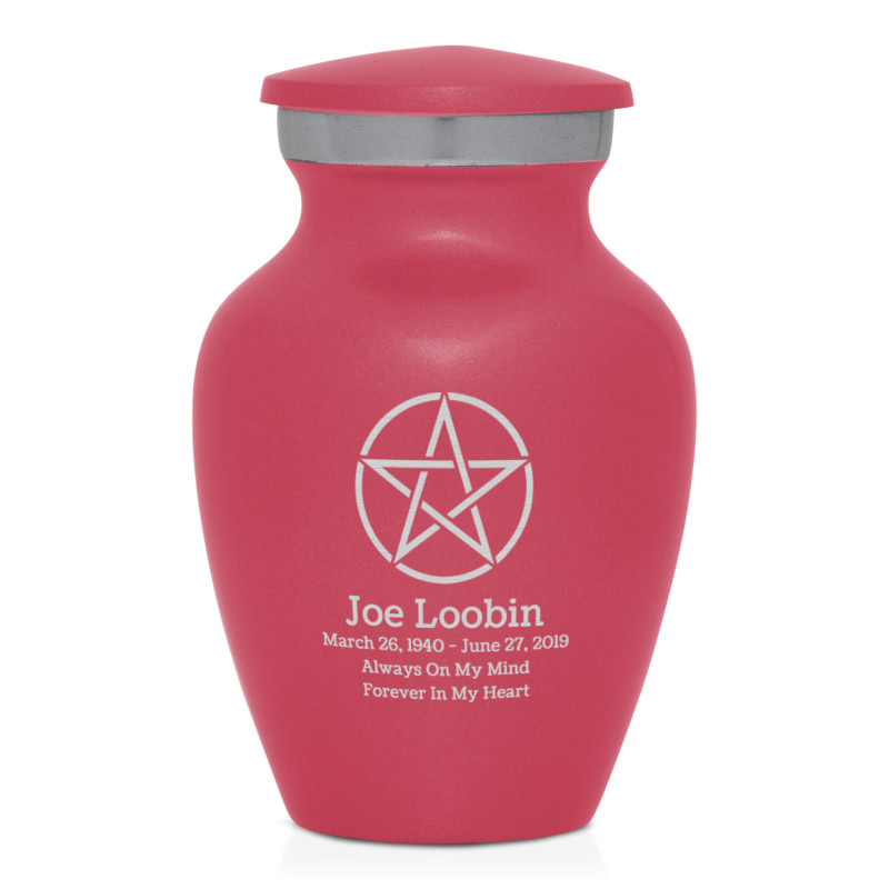 Pentagram Keepsake Urn - Rose Pink