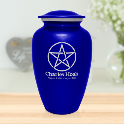 Pentagram Cremation Urn - Midnight Blue