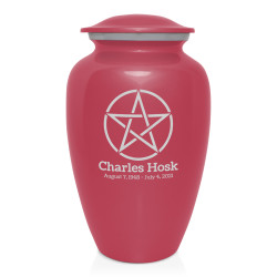 Pentagram Cremation Urn - Rose Pink