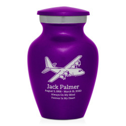 C130 Plane Keepsake Urn - Purple Luster