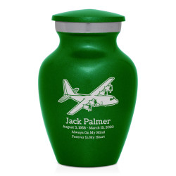C130 Plane Keepsake Urn - Shamrock Green