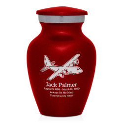 C130 Plane Keepsake Urn - Ruby Red