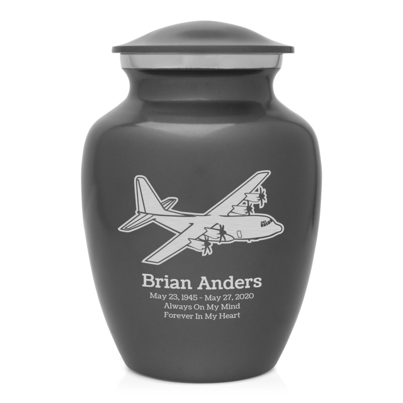 C130 Plane Sharing Urn - Gunmetal Gray