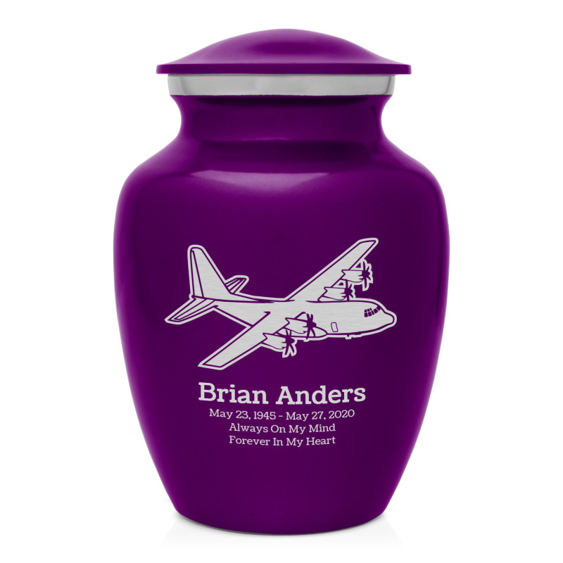 C130 Plane Sharing Urn - Purple Luster