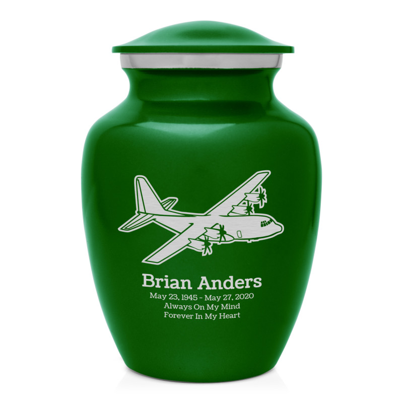 C130 Plane Sharing Urn - Shamrock Green