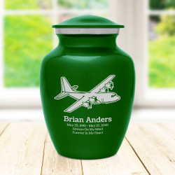C130 Plane Sharing Urn - Shamrock Green