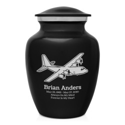 C130 Plane Sharing Urn - Jet Black