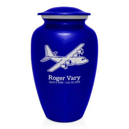 C130 Plane Cremation Urn - Midnight Blue