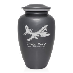 C130 Plane Cremation Urn - Gunmetal Gray