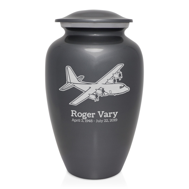 C130 Plane Cremation Urn - Gunmetal Gray