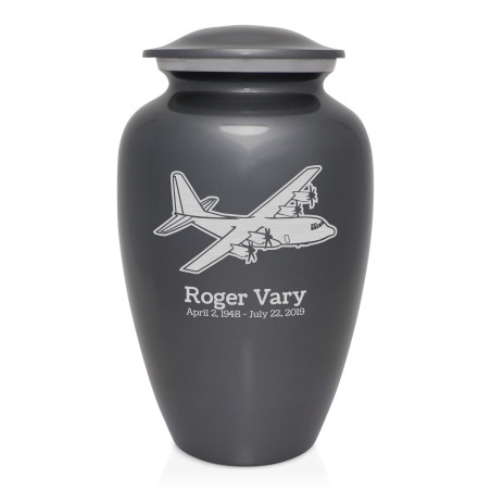 C130 Plane Cremation Urn - Gunmetal Gray