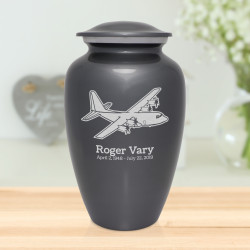 C130 Plane Cremation Urn - Gunmetal Gray