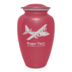 C130 Plane Cremation Urn - Rose Pink