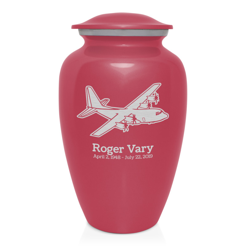C130 Plane Cremation Urn - Rose Pink