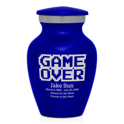 Game Over Keepsake Urn - Midnight Blue