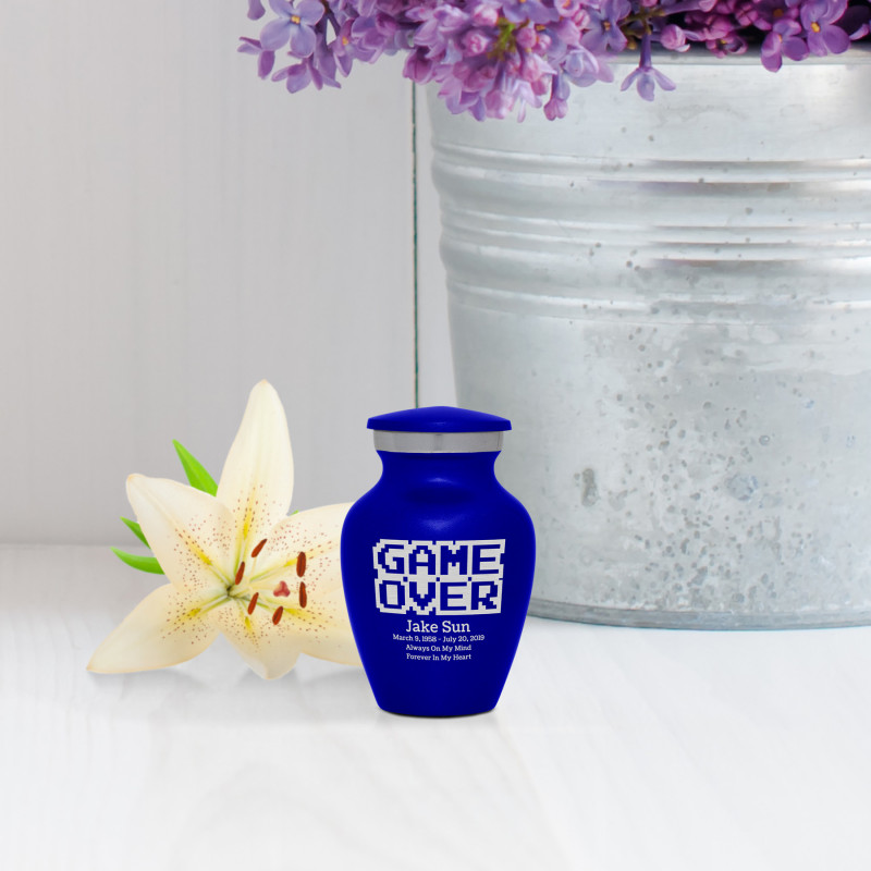 Game Over Keepsake Urn - Midnight Blue