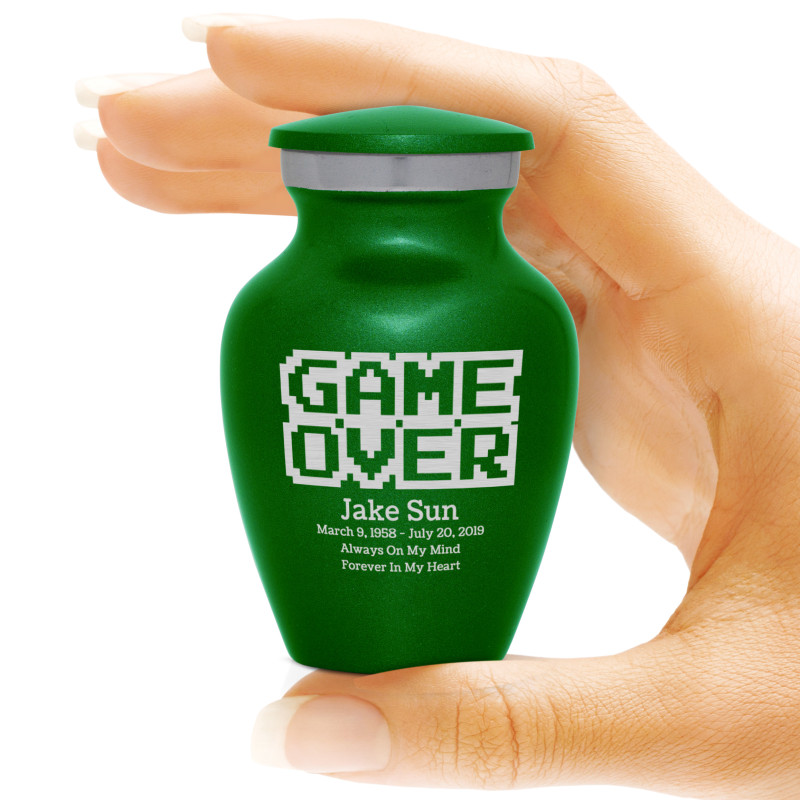 Game Over Keepsake Urn - Shamrock Green