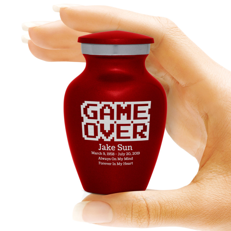 Game Over Keepsake Urn - Ruby Red