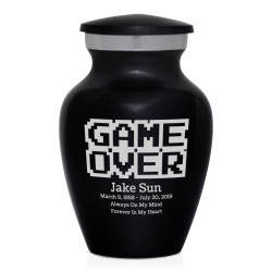 Game Over Keepsake Urn - Jet Black