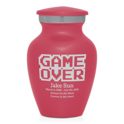 Game Over Keepsake Urn - Rose Pink