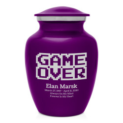 Game Over Sharing Urn - Purple Luster