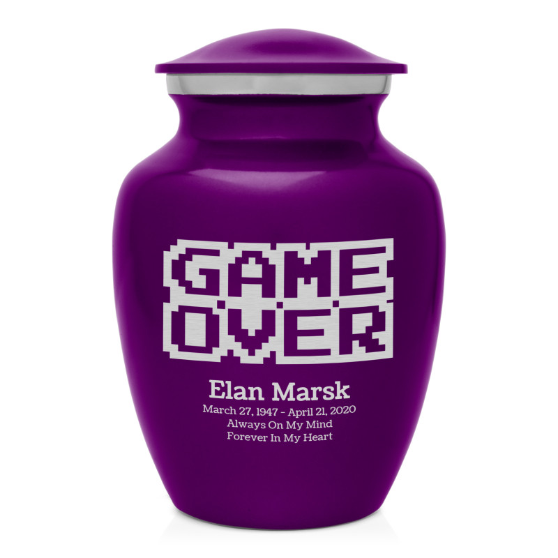 Game Over Sharing Urn - Purple Luster