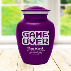 Game Over Sharing Urn - Purple Luster