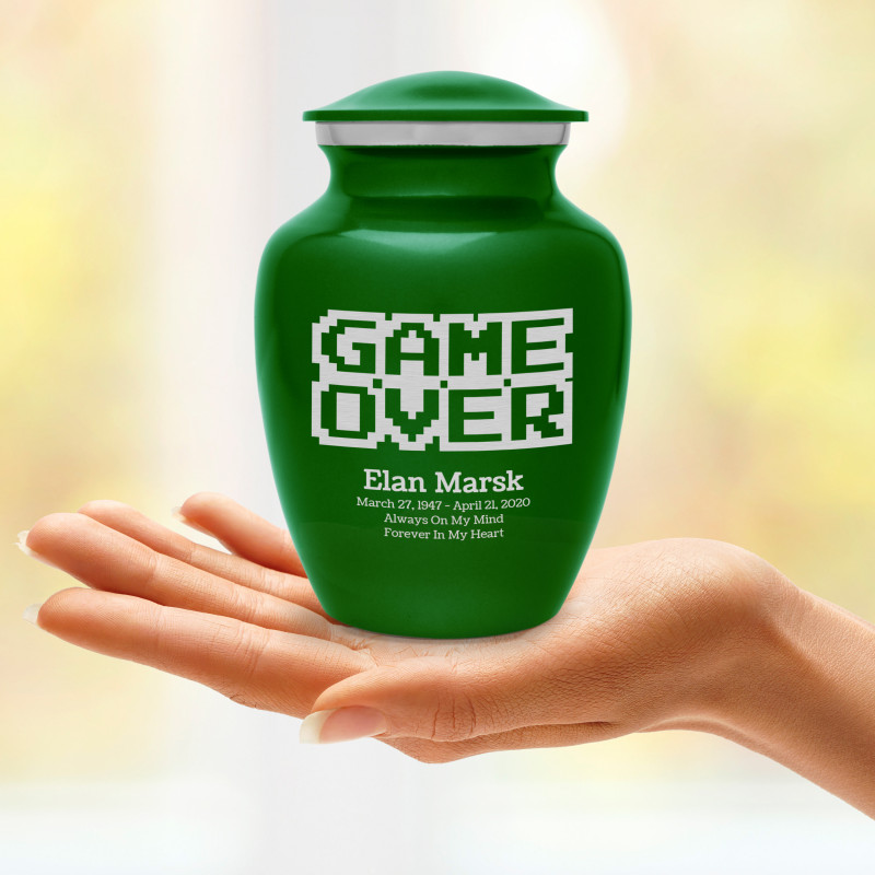 Game Over Sharing Urn - Shamrock Green