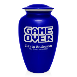 Game Over Cremation Urn - Midnight Blue
