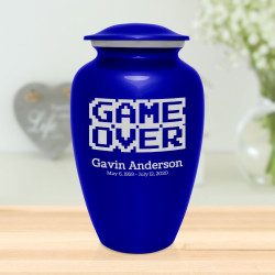 Game Over Cremation Urn - Midnight Blue